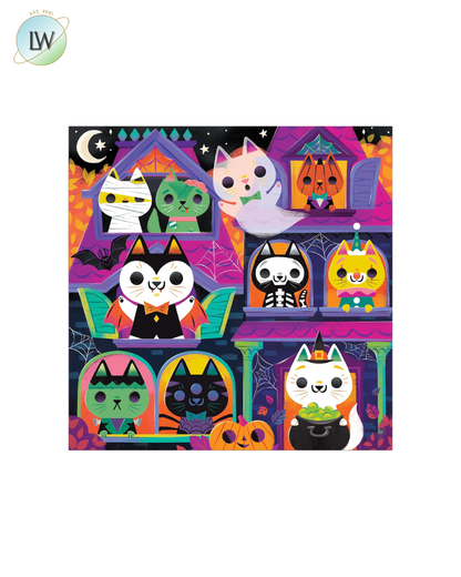 Mudpuppy Haunted House Cats Glow in the Dark Puzzle – 300 Piece