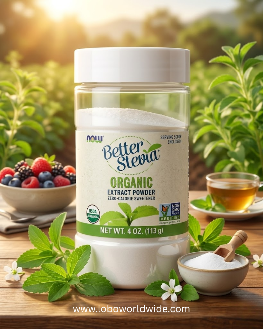 NOW Foods, Better Stevia®, Organic Extract Powder, 4 oz (113 g)