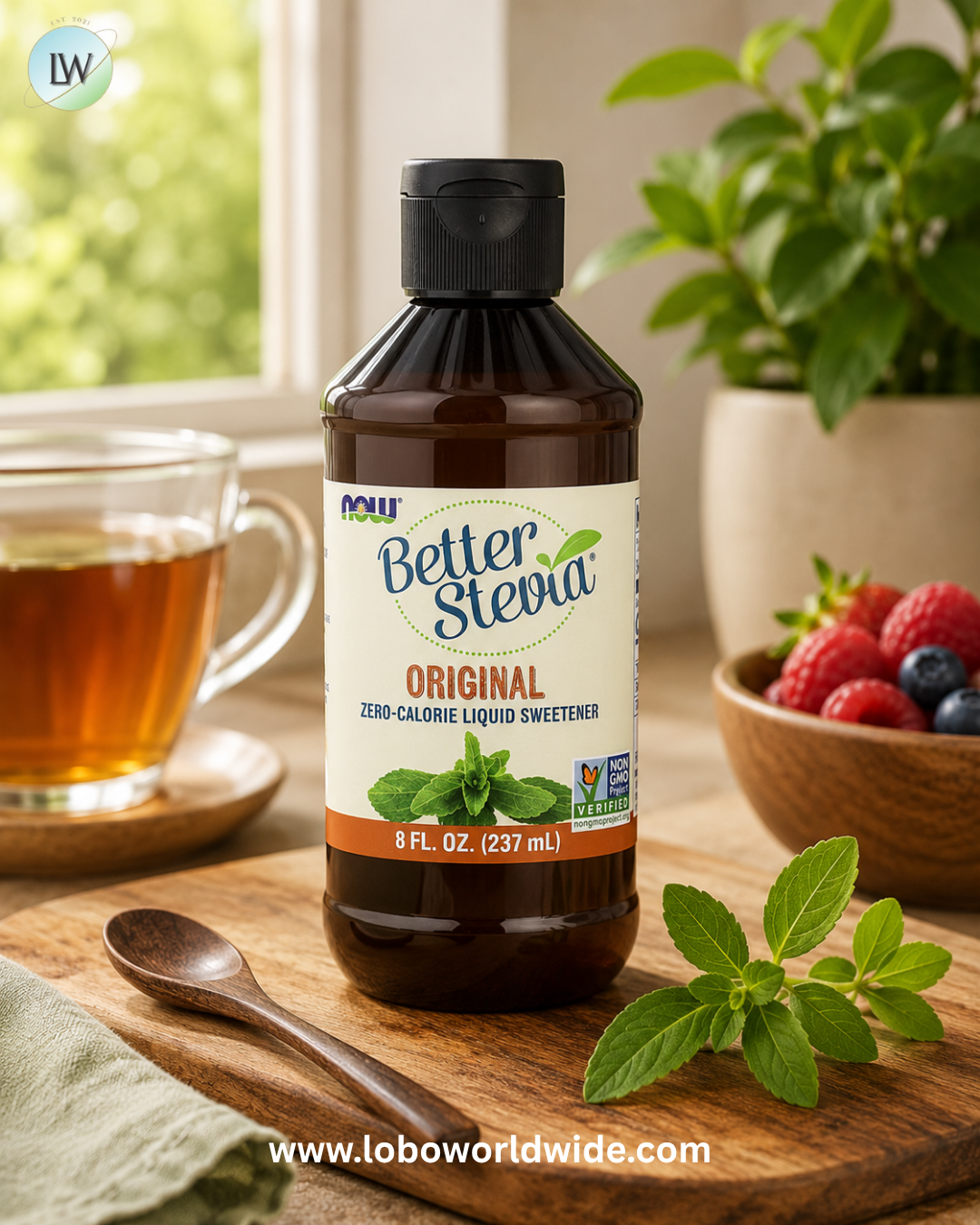 NOW Foods, Better Stevia®, Zero-Calorie Liquid Sweetener, 8 fl oz (237 ml)