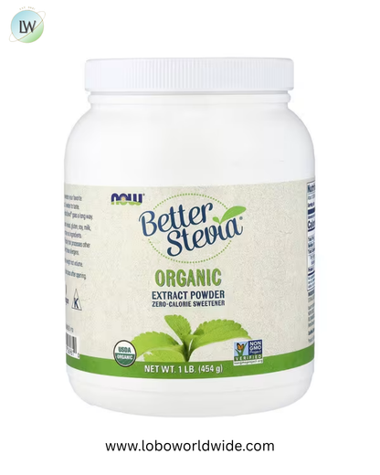 NOW Foods, Better Stevia®, Zero-Calorie Sweetener, Organic Extract Powder, 1 lb (454 g)