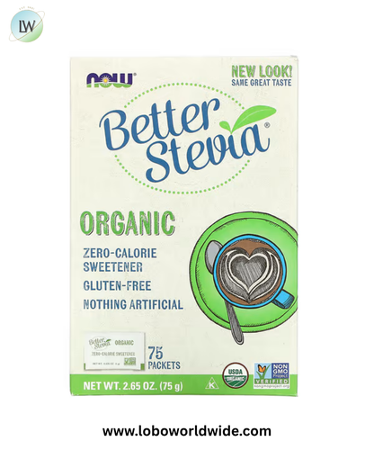 NOW Foods, Better Stevia, Zero-Calorie Sweetener, 75 Packets