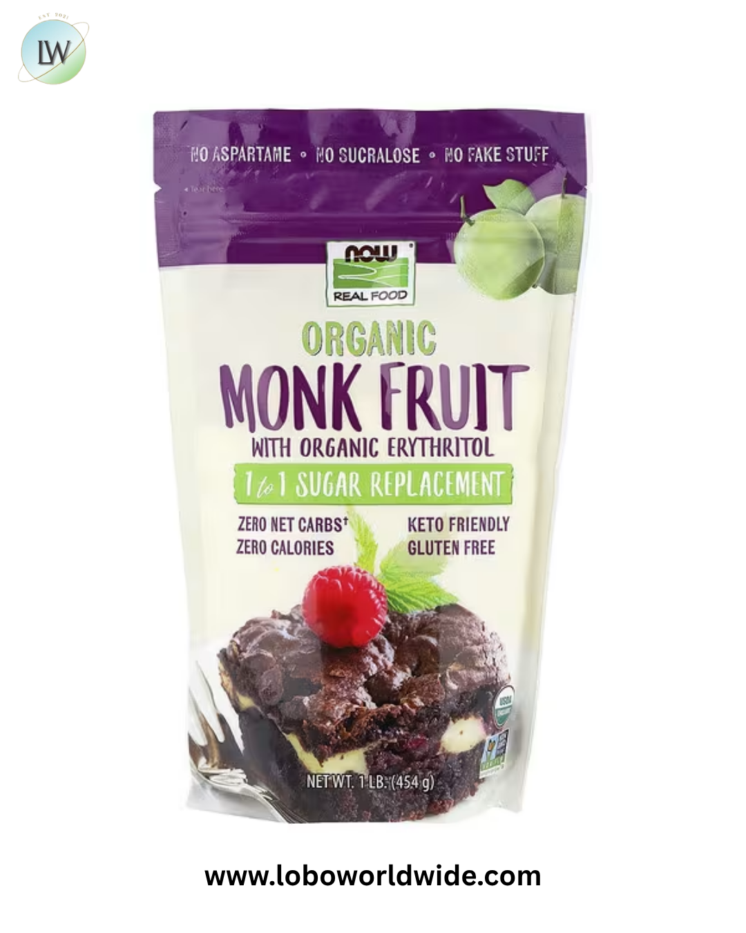 NOW Foods, Organic Monk Fruit With Organic Erythritol , 1 lb (454 g)