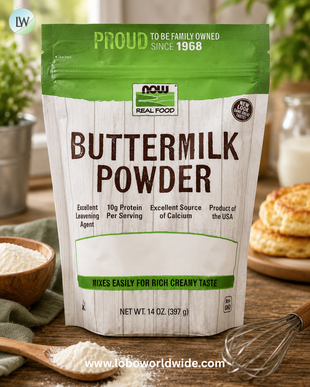 NOW Foods, Real Food, Buttermilk Powder, 14 oz (397 g)