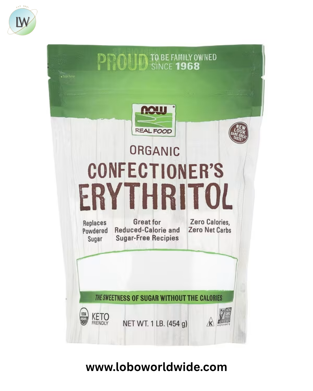 NOW Foods, Real Food, Organic Confectioner's Erythritol, 1 lb (454 g)
