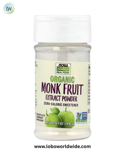 NOW Foods, Real Food, Organic Monk Fruit Extract Powder, 0.7 oz (19.85 g)