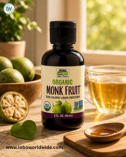 NOW Foods, Real Food, Organic Monk Fruit, Liquid Sweetener