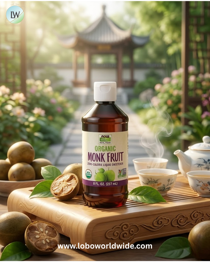NOW Foods, Real Food, Organic Monk Fruit, Liquid Sweetener