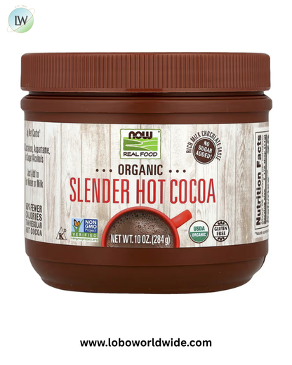 NOW Foods, Real Food, Organic Slender Hot Cocoa, 10 oz (284 g)