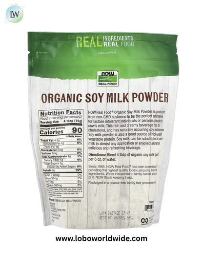 NOW Foods, Real Food, Organic Soy Milk Powder, 14 oz (397 g)