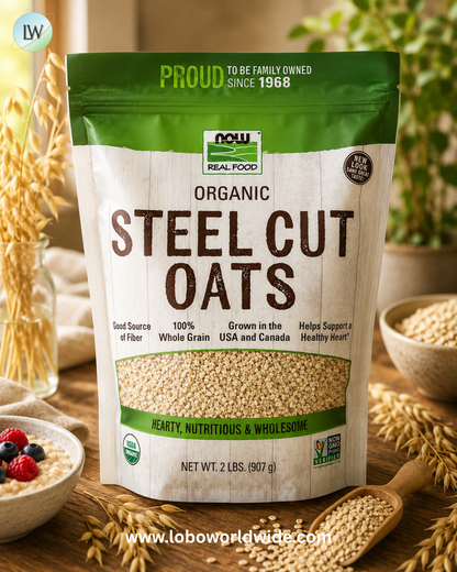 NOW Foods, Real Food, Organic Steel Cut Oats, 2 lbs (907 g)