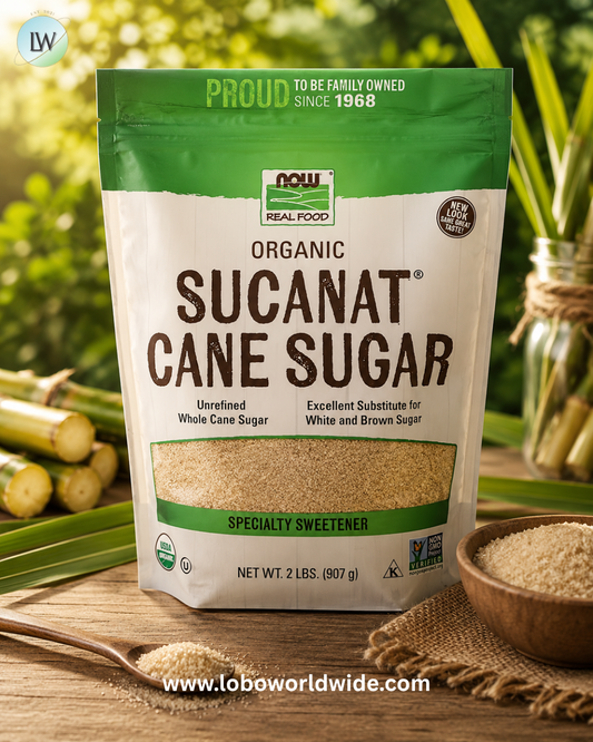 NOW Foods, Real Food, Organic Sucanat Cane Sugar, 2 lbs (907 g)