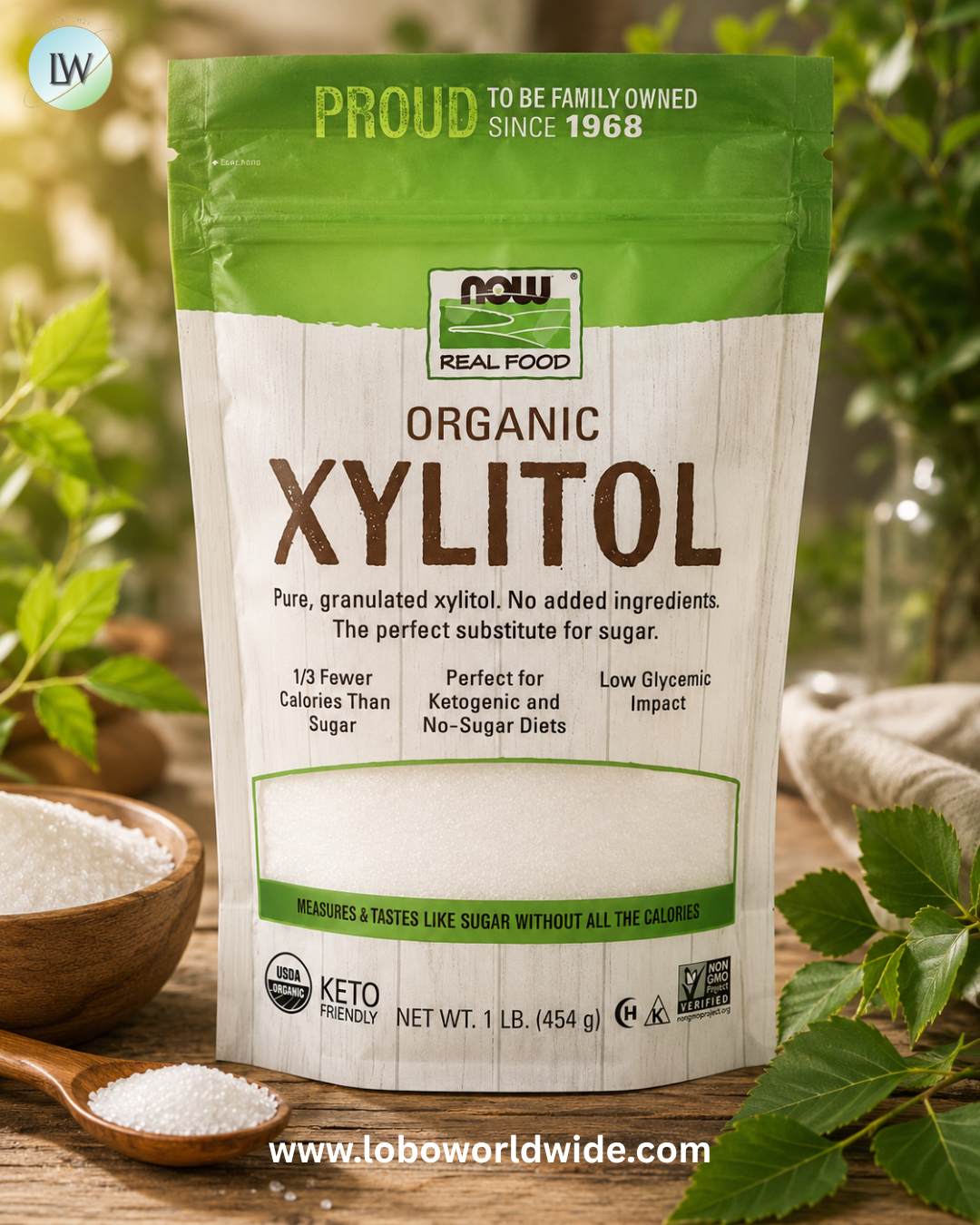 NOW Foods, Real Food, Organic Xylitol, 1 lb (454 g)