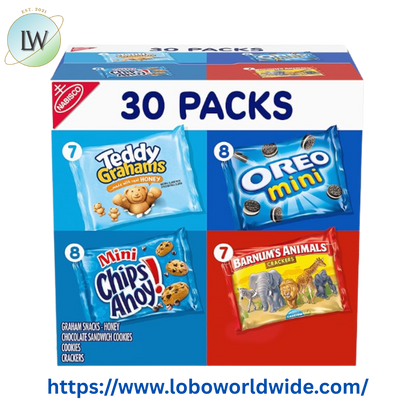 Nabisco Crowd Favorites Cookie Variety Pack, CHIPS AHOY! Mini & OREO Mini, 30 Snack Packs