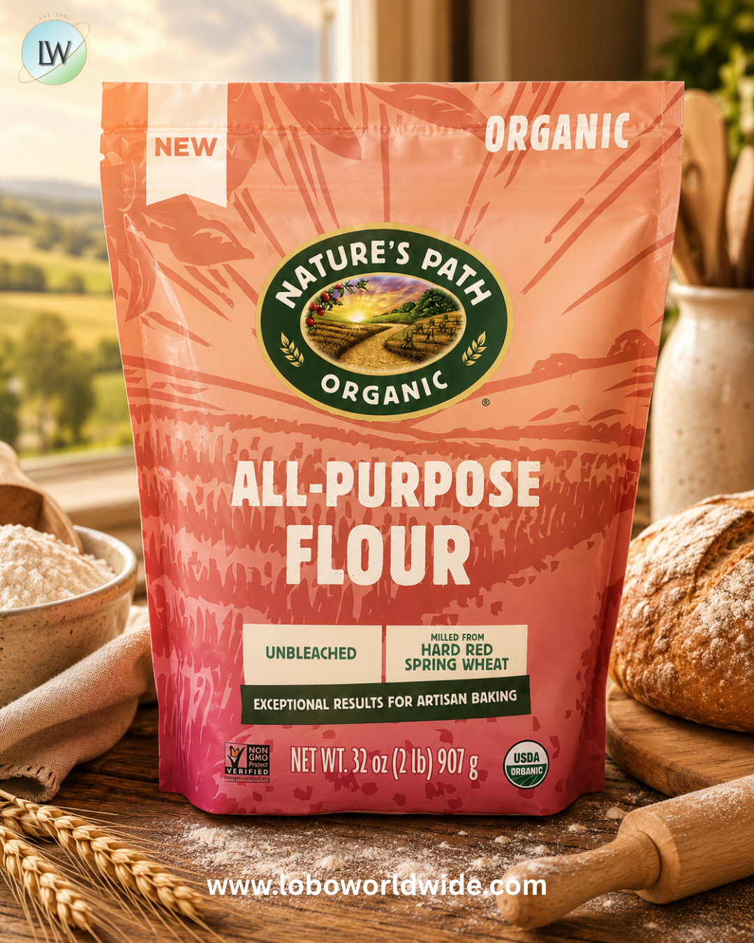 Nature's Path, Organic All-Purpose Flour, Unbleached, 32 oz (907 g)