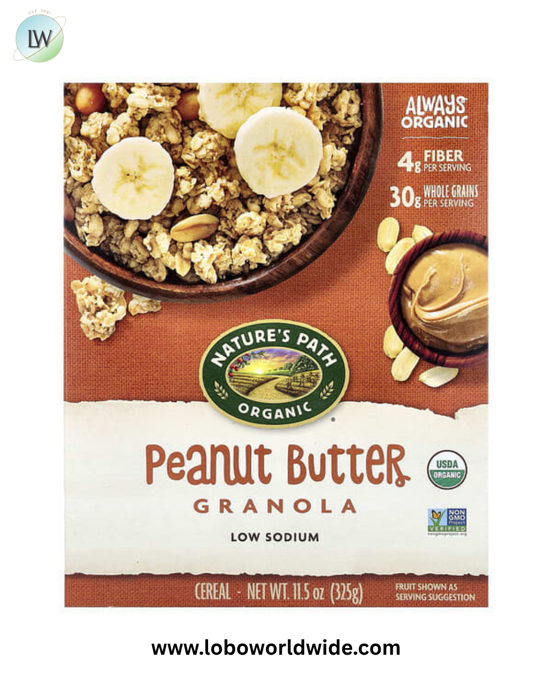Nature's Path, Organic Granola Cereal, Peanut Butter, 11.5 oz (325 g)