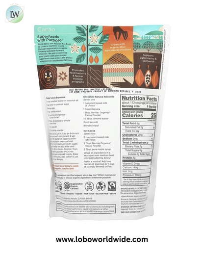 Navitas Organics, Organic Cacao Powder, Unsweetened