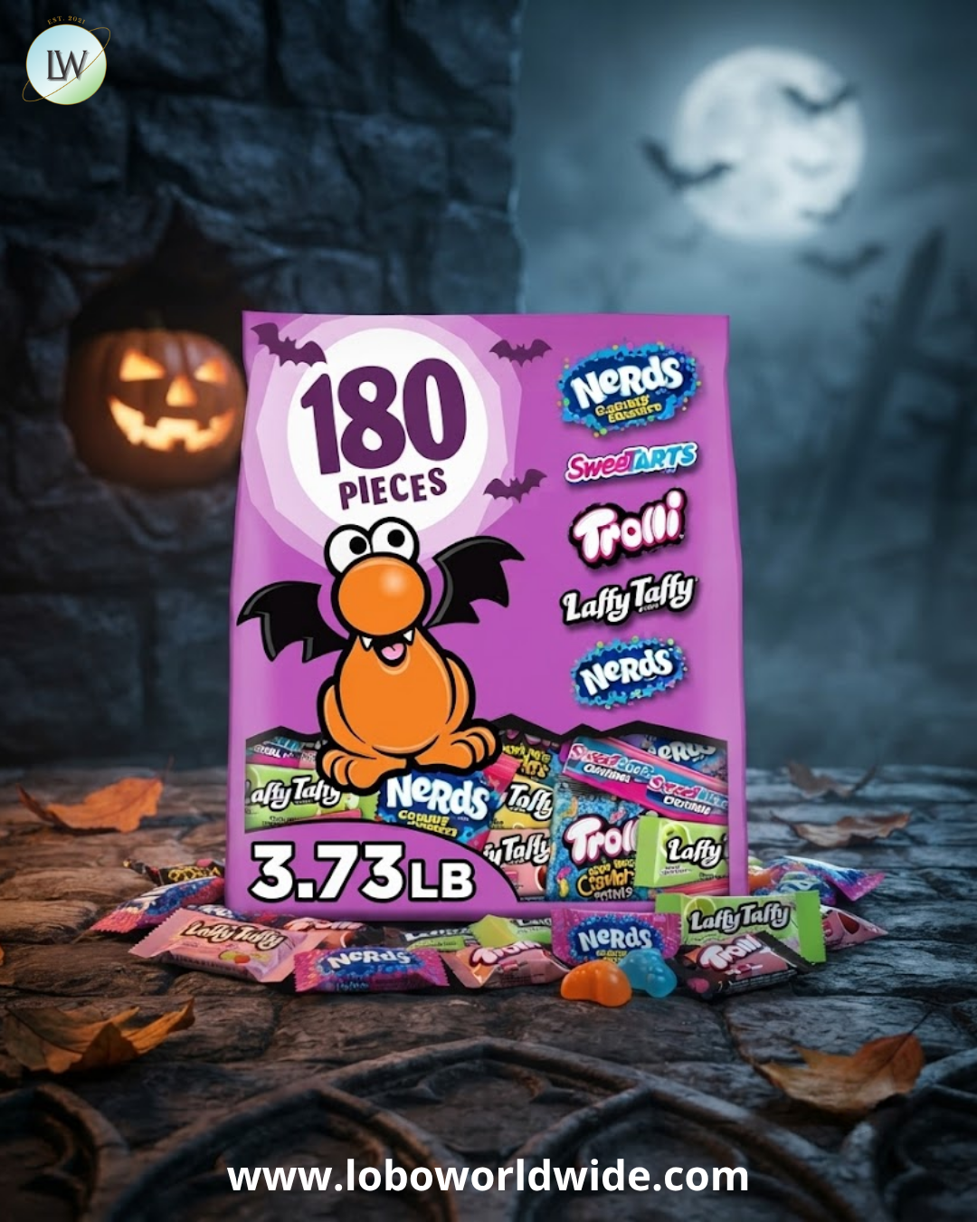 Nerds Core Winners Halloween Candy Variety Pack, 3.73 lb. (180 Pcs.)