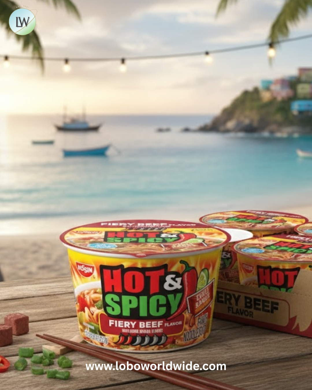 Nissin Hot & Spicy Ramen Noodle Soup, Shrimp, 3.27 Ounce (Pack of 6)