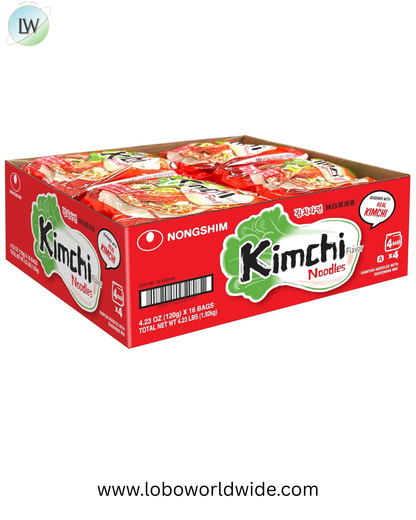Nongshim Ramen Noodles, Gourmet Instant Ramen, Premium Microwavable Noodle Soup, Kimchi, 4.2 Ounce