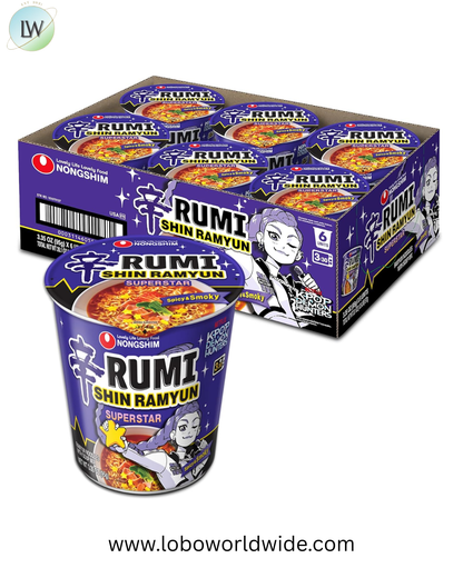Nongshim Shin Ramyun, Instant Noodle Cup, Hamburger Taste, 3.35 oz (Pack of 6)