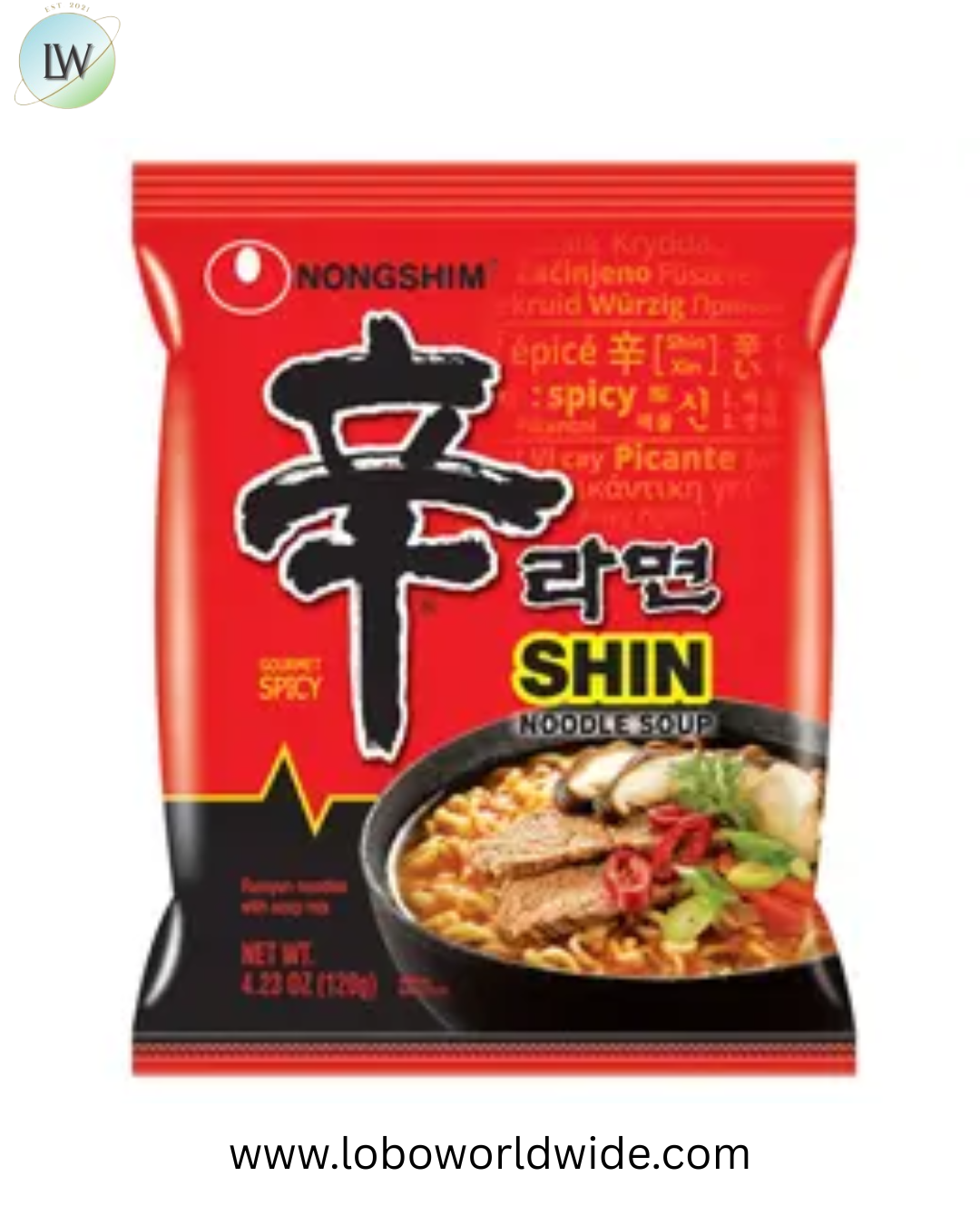 Nongshim Gourmet Spicy Shin Ramyun Noodle Soup, 4.2 Ounce -- 10 per case