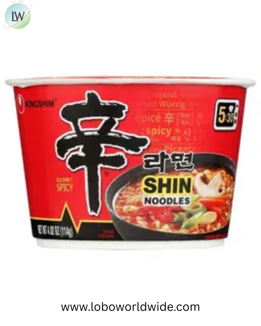 Nong Shim Big Shin Noodle Bowl, 4.02 Ounce -- 6 per case