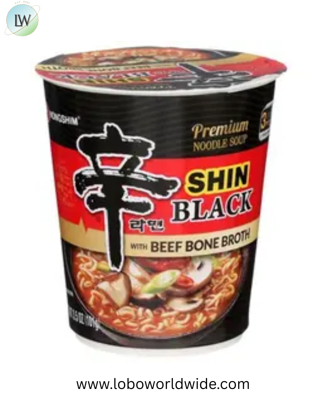 Nongshim Shin Black with Beef Bone Broth Noodle Soup