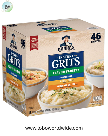 Quaker Instant Grits, Variety Pack 45.4 oz., 46 pk.