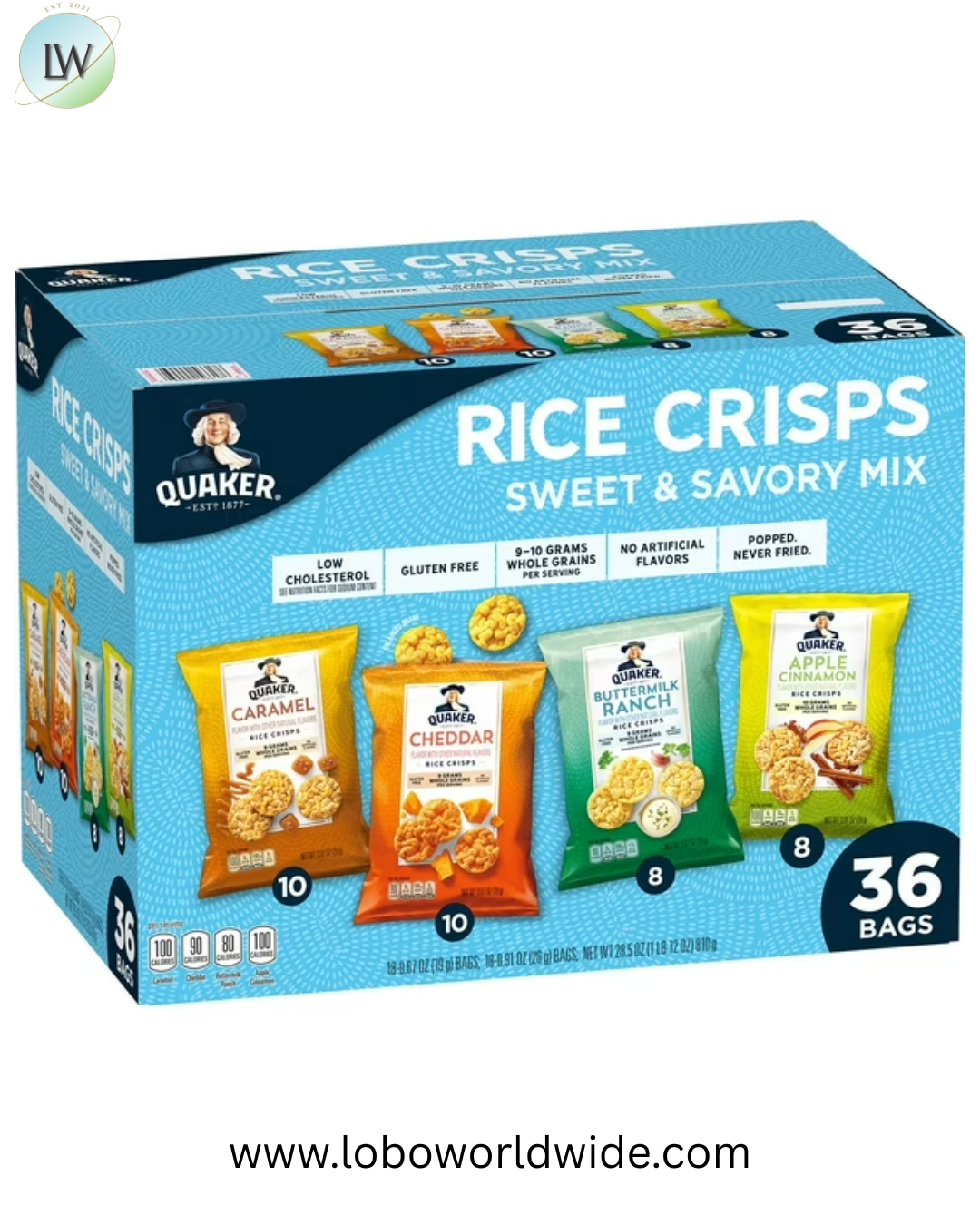 Quaker Rice Crisps Variety Pack 36 pk.