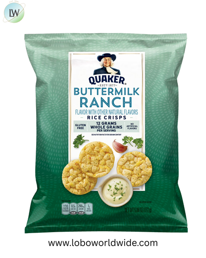 (6 pack) Quaker Rice Crisps, Buttermilk Ranch, 6.06 Oz.