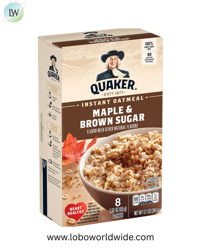 Quaker Instant Oatmeal, Maple Brown Sugar, 12.1 oz, 8 Packets