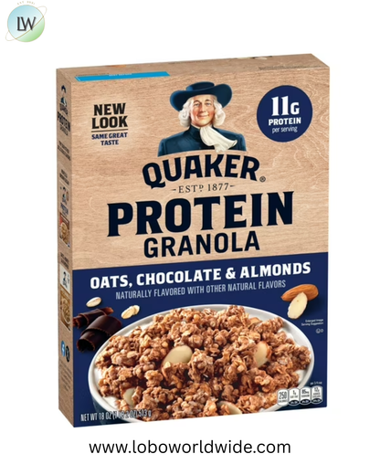 Quaker Protein Granola Oats Chocolate & Almonds, 18 oz Single Pack