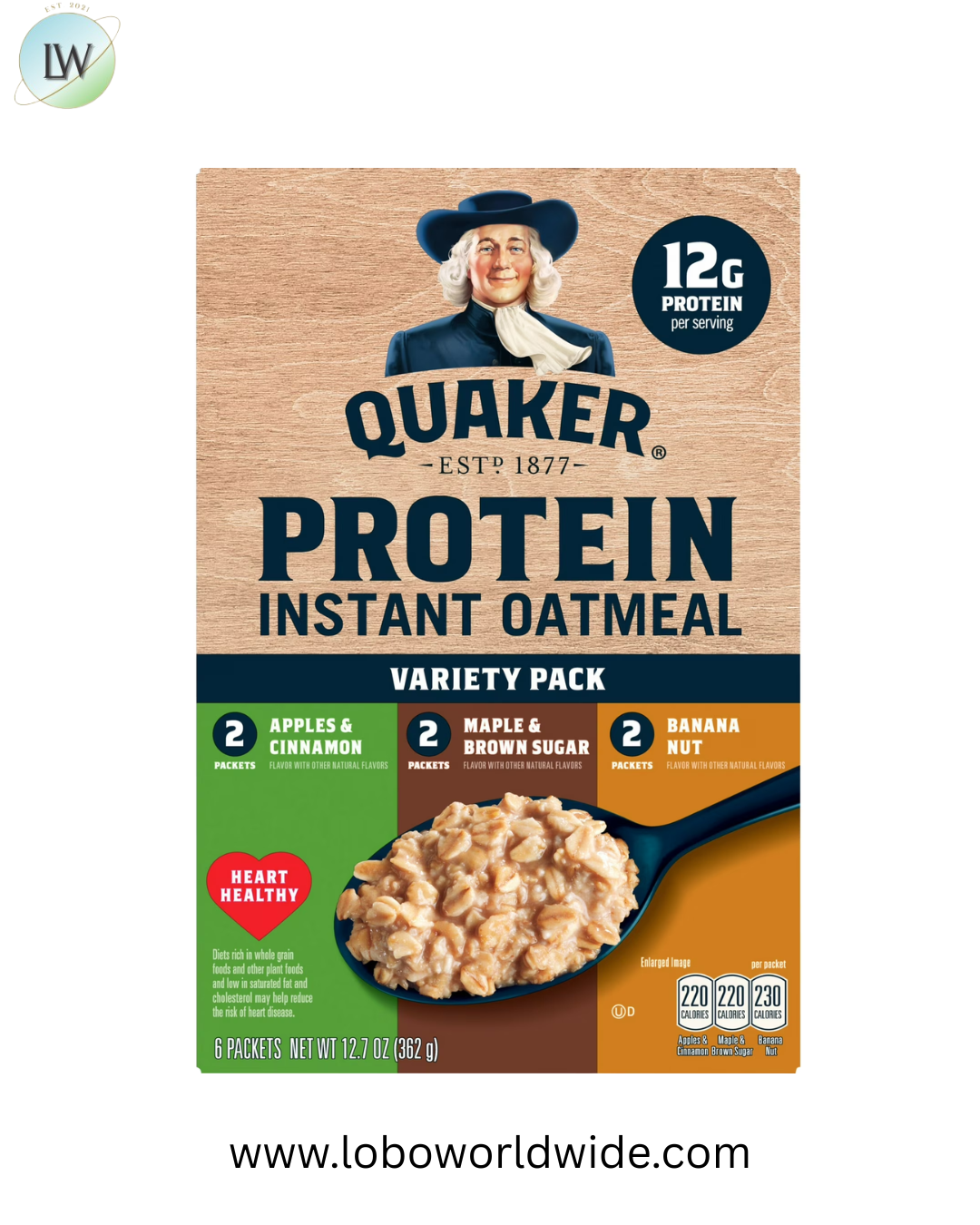 Quaker Instant Oats Hot Cereal, Protein Variety, 12.76 oz 6 Count