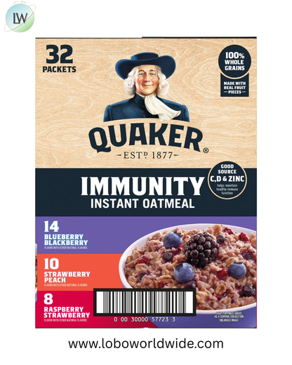 Quaker Instant Oatmeal Immunity Variety Pack, 32 Packets