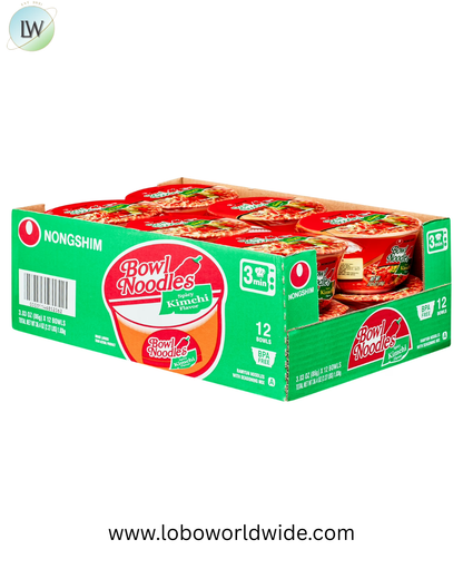 Nongshim Bowl Noodle Ramen Noodle Soup Bowl, 3.03oz X 12 Count, Shelf-Stable