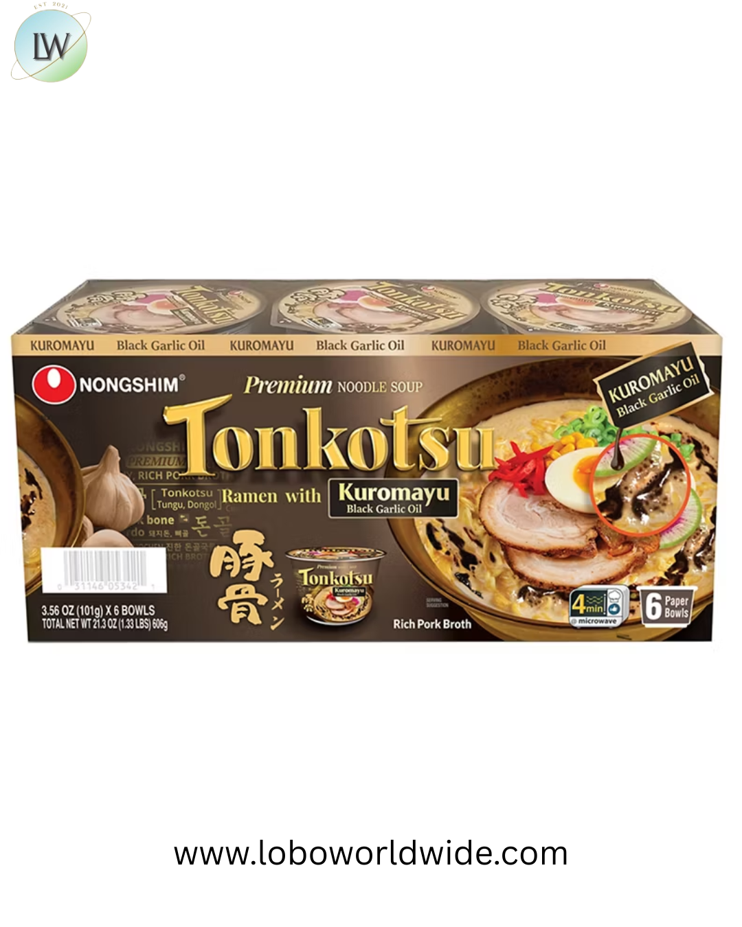 Nongshim Tonkotsu Kuromayu, 6 pk.