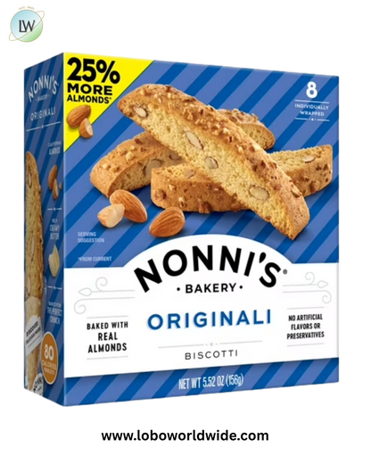 Nonni's, Originali Biscotti, Almond Cookie, 5.52 oz (156g), 8 Ct, Individually Wrapped & Ready to Eat
