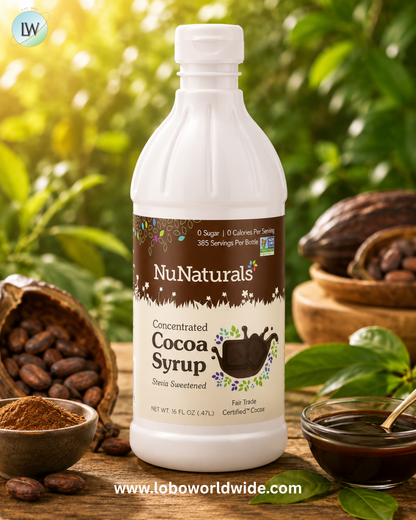 NuNaturals, Concentrated Cocoa Syrup, Stevia Sweetened, 16 fl oz (0.47 L)