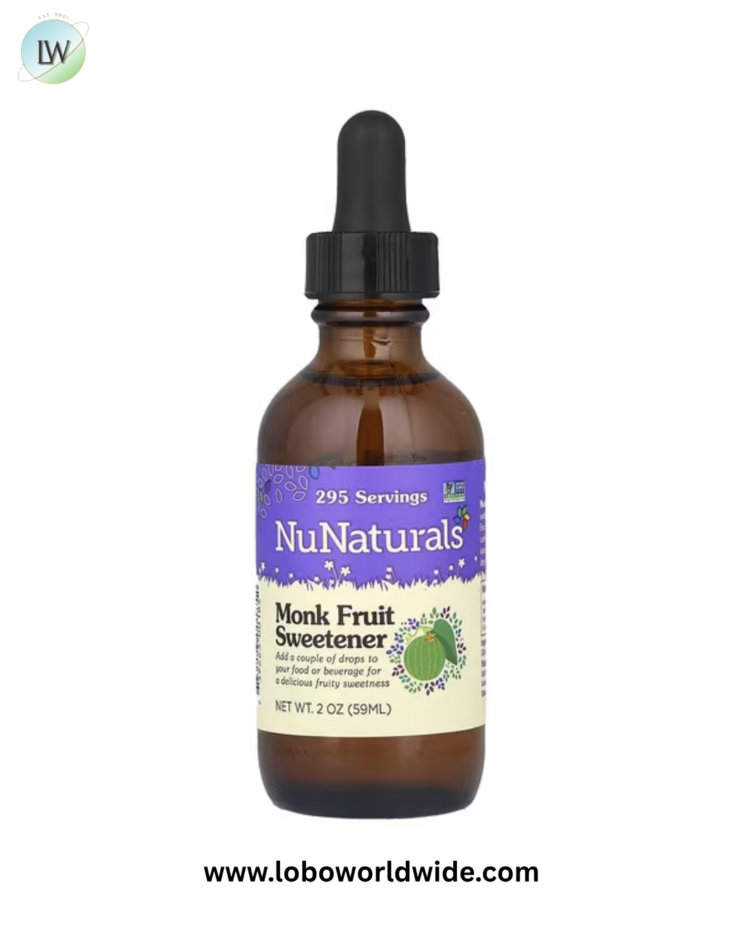 NuNaturals, Monk Fruit Sweetener, 2 oz (59 ml)