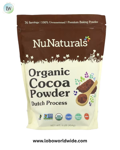 NuNaturals, Organic Cocoa Powder, 1 lb (454 g)