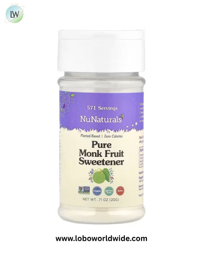 NuNaturals, Pure Monk Fruit Sweetener, 0.71 oz (20 g)