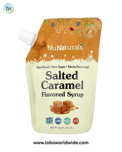 NuNaturals, Salted Caramel Flavored Syrup, 6.6 fl oz (0.2 L)