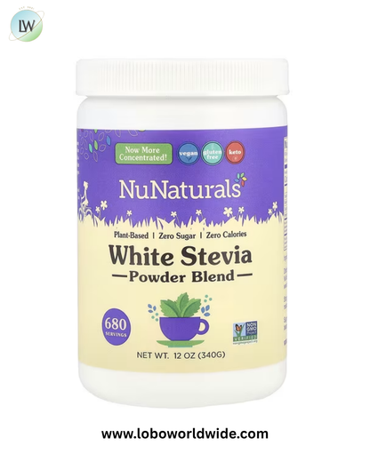 NuNaturals, White Stevia Powder Blend, 12 oz (340 g)
