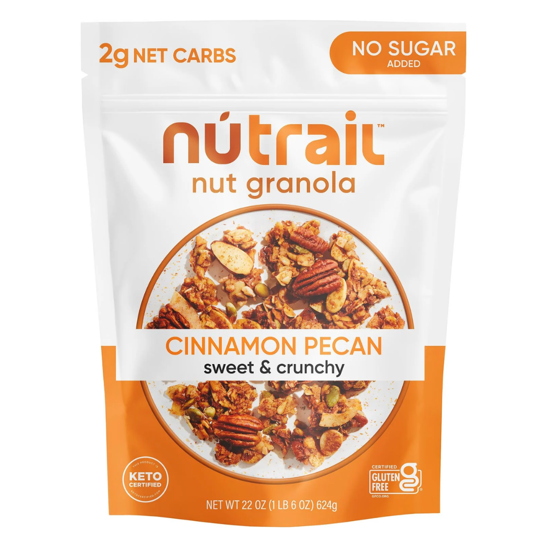 NuTrail Low Carb Keto Nut Granola, Cinnamon Pecan, 22 oz.