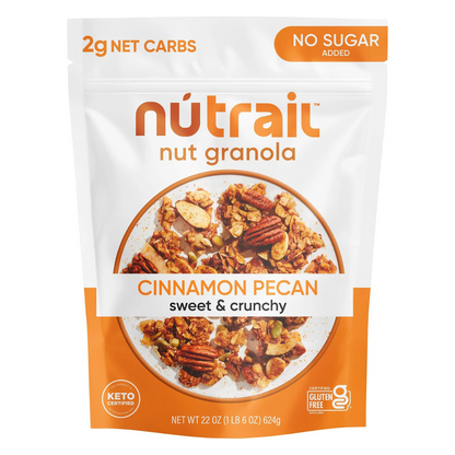 NuTrail Low Carb Keto Nut Granola, Cinnamon Pecan, 22 oz.