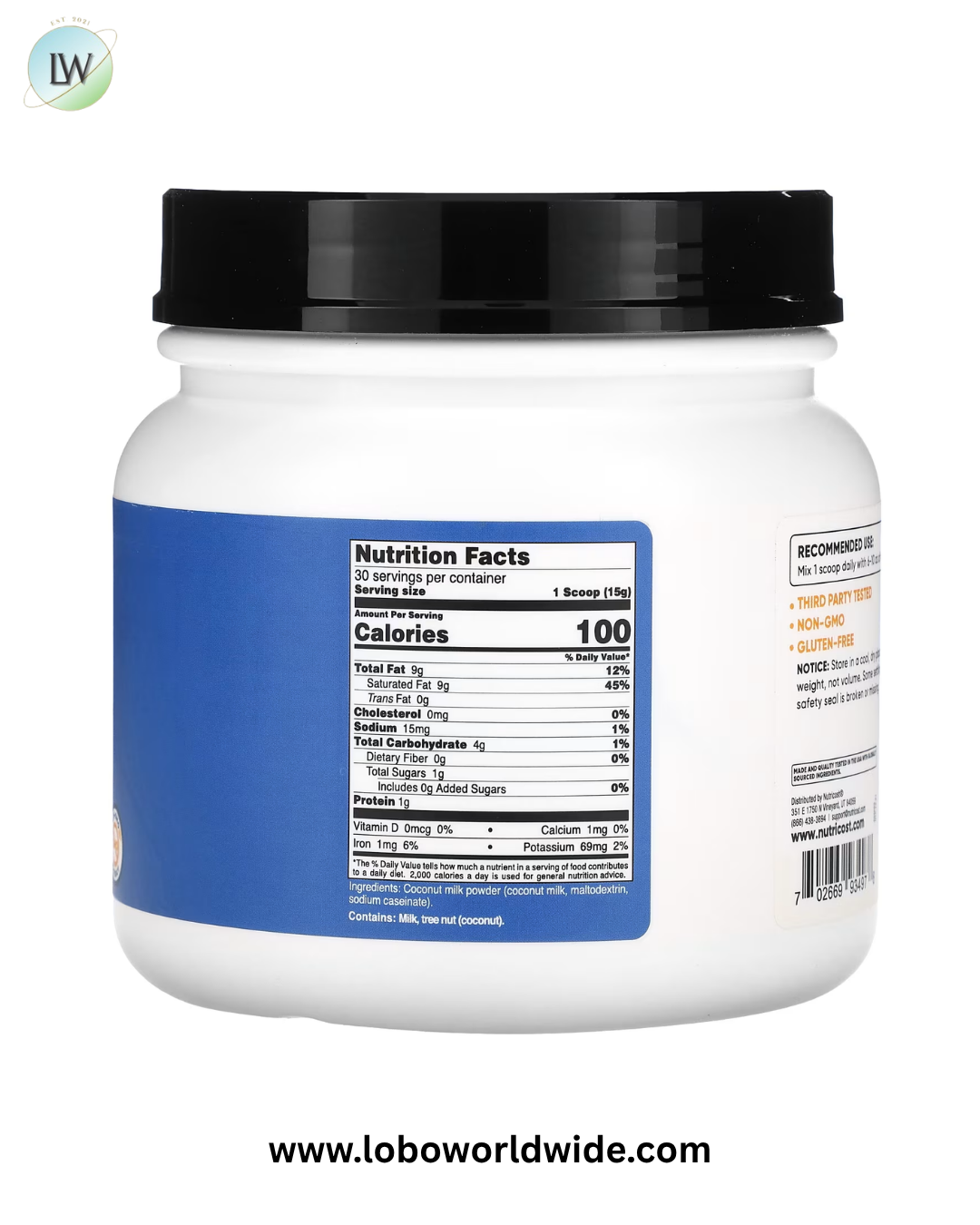 Nutricost, Coconut Milk Powder, Unflavored
