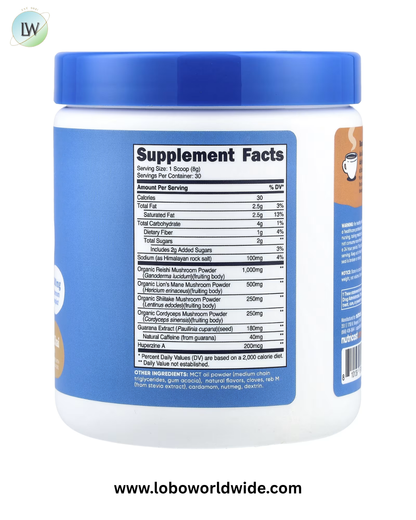 Nutricost, NutriZen®, Focus, Adaptogenic Mushroom Drink, Vanilla Chai, 8.6 oz (240 g)