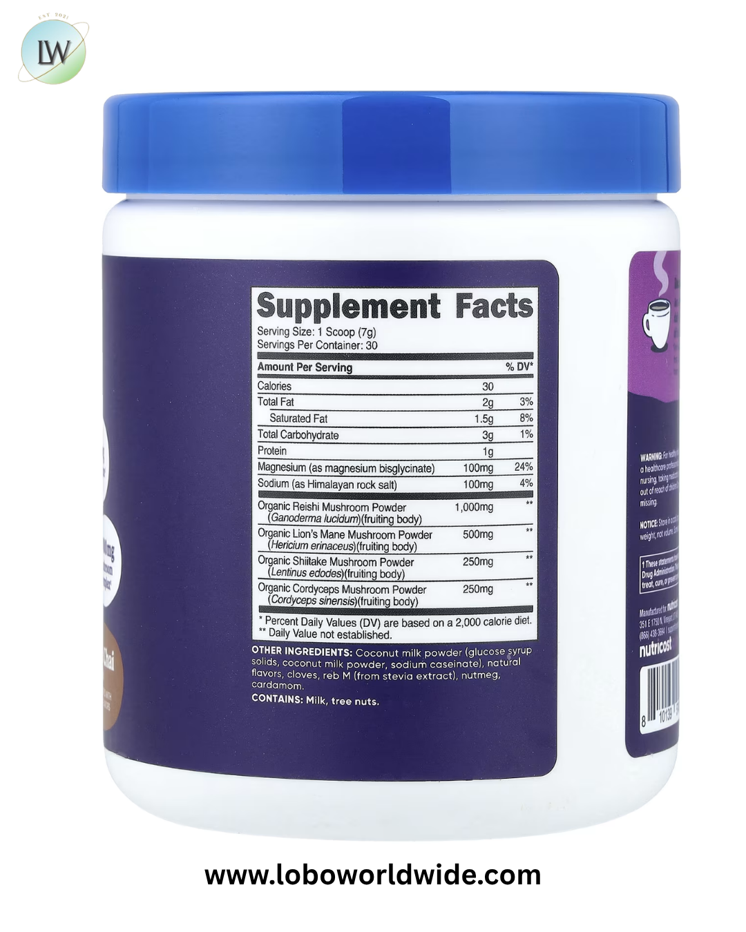 Nutricost, Nutrizen™, Unwind, Adaptogenic Mushroom Drink