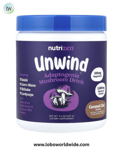 Nutricost, Nutrizen™, Unwind, Adaptogenic Mushroom Drink