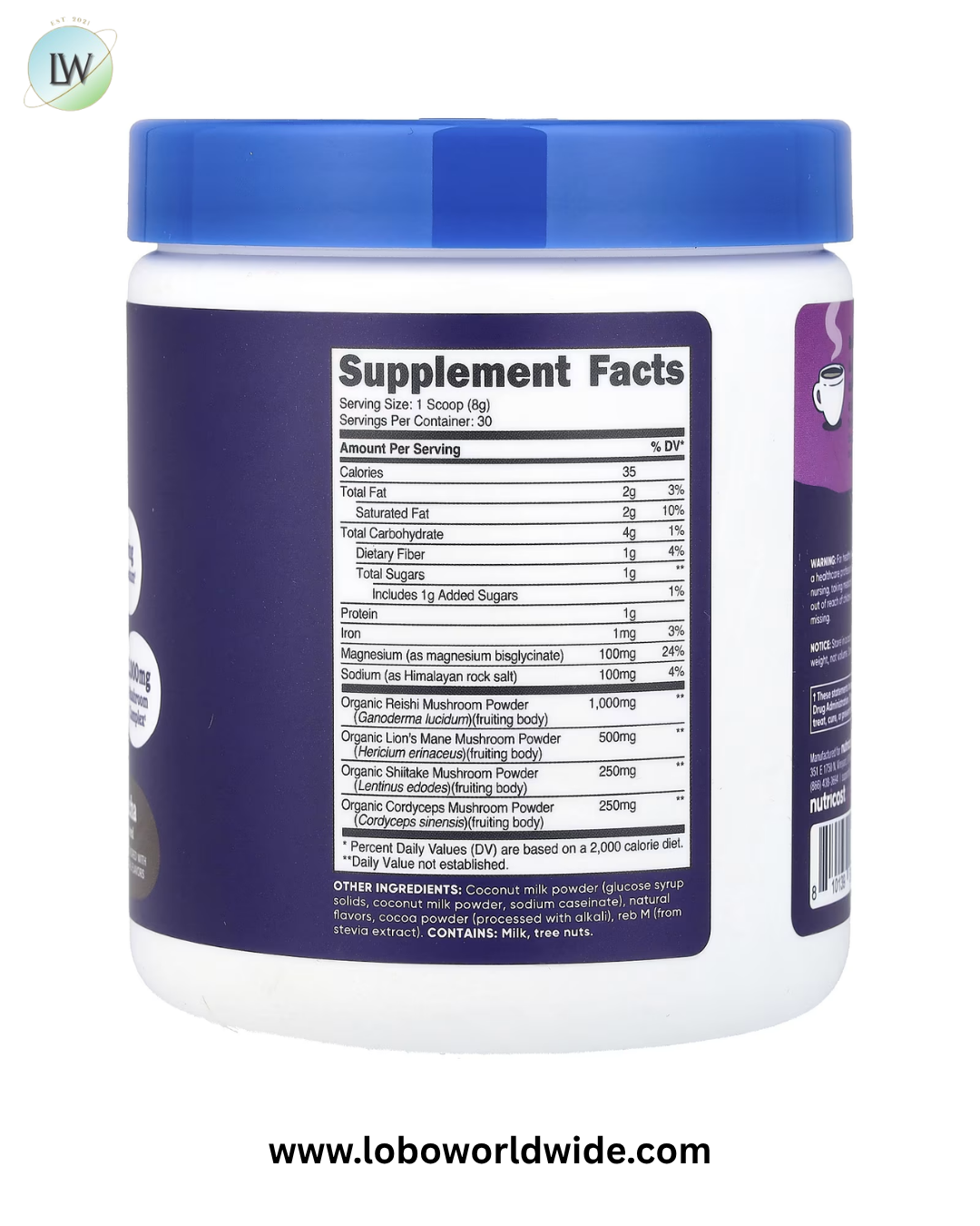 Nutricost, Nutrizen™, Unwind, Adaptogenic Mushroom Drink
